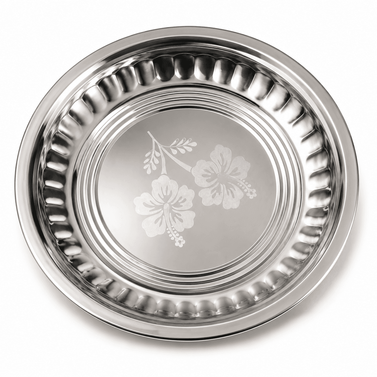 9 INCHES MEENAKSHI PLATE 22 PCS IN KG LAZER