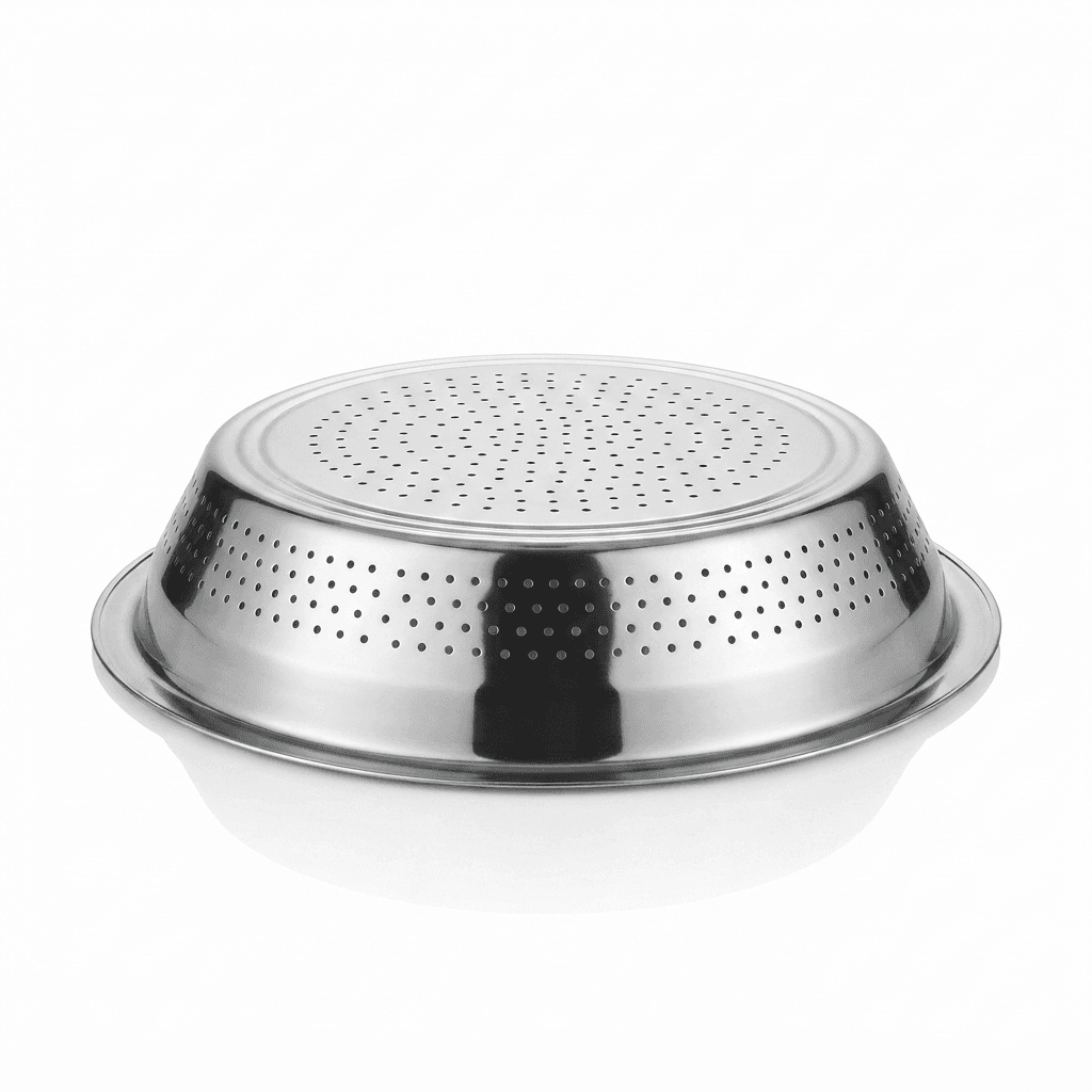 Stainless Steel 17" inches 260gram Madrasi Chalna / Parat Chalna Mirror Polish Light Weight view 2
