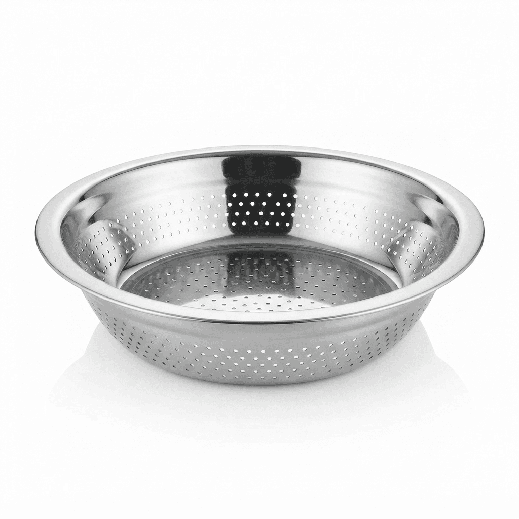 Stainless Steel 15" inches 220gram Madrasi Chalna / Parat Chalna Mirror Polish Light Weight view 3