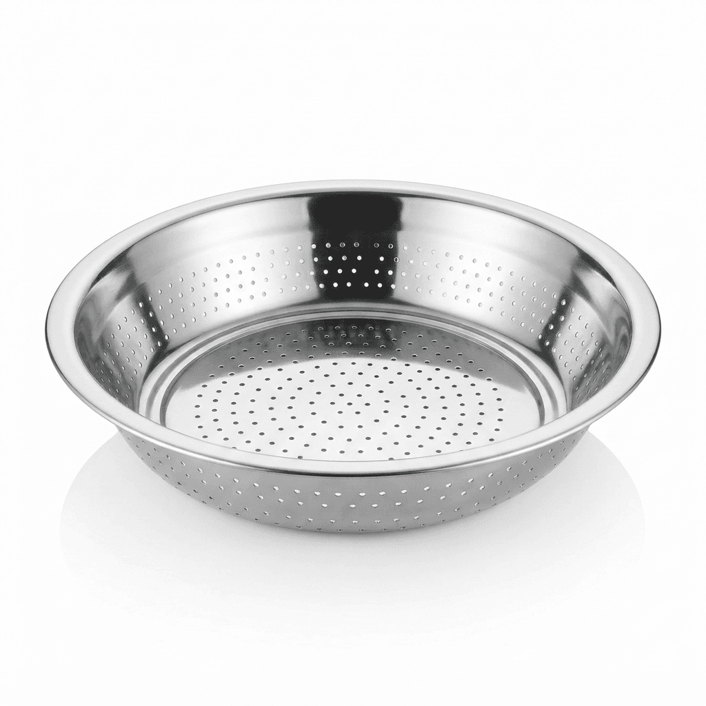 Stainless Steel 14" inches 200gram Madrasi Chalna / Parat Chalna Mirror Polish Light Weight