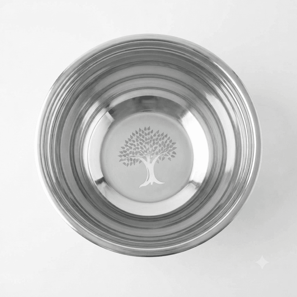 17" inches Stainless Steel Light Weight German Bowl / German Mixing Bowl 230-40gram Full Mirror Polish+ Lazer + Silver Touch under 99 lot view 2