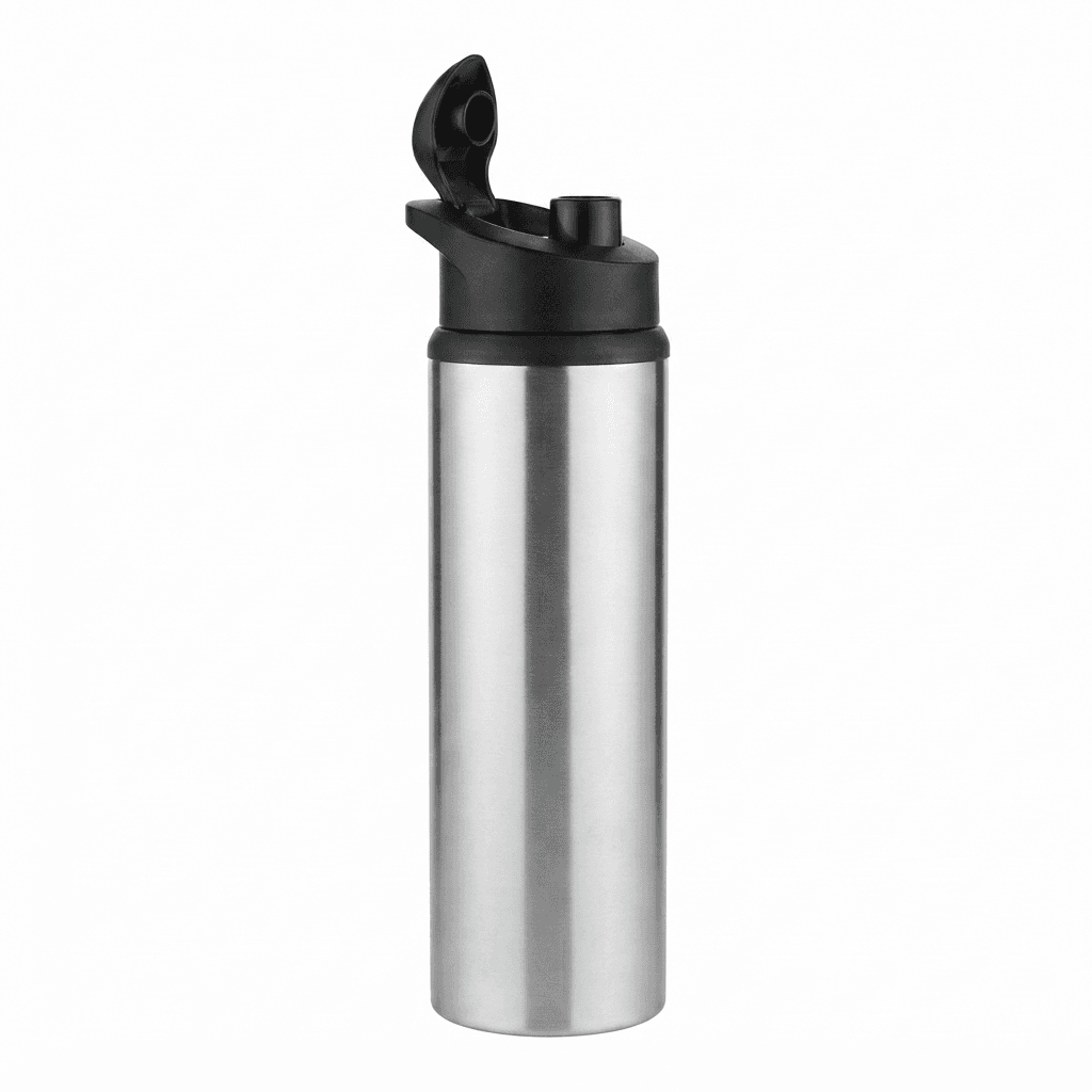 1LTR Sport Design STEEL BOTTLE WITH PLASTIC CAP SIPPER under 99 Lot