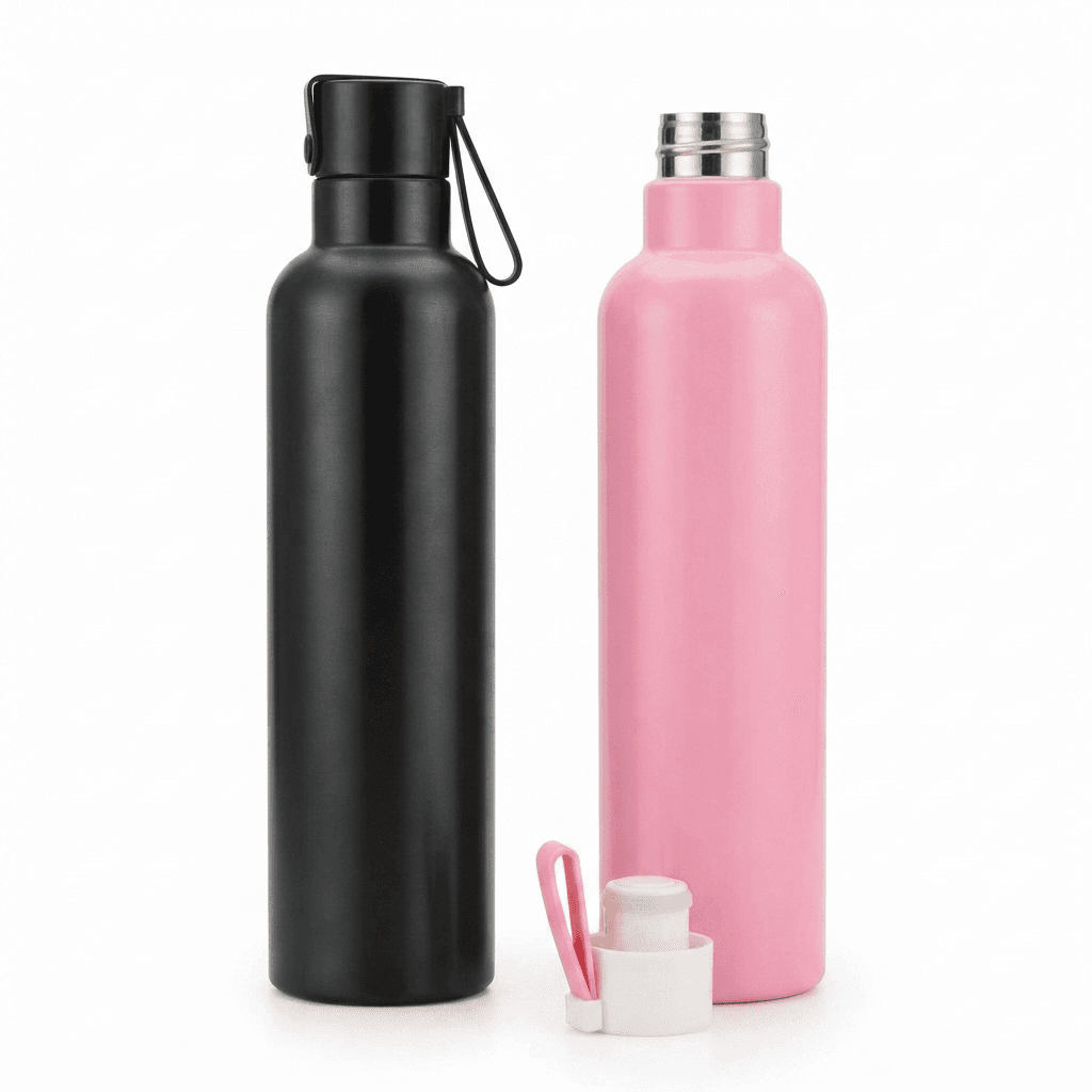 750ml 30 to 40 Hours Hot and Cold Stainless Steel Double Wall vaccum Insulated Water Bottle Fancy Flamingo Design Colourfull view 3