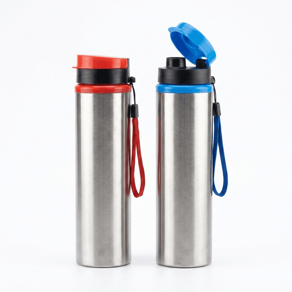 1LTR Dolphin Design STEEL BOTTLE WITH PLASTIC CAP SIPPER under 99 Lot