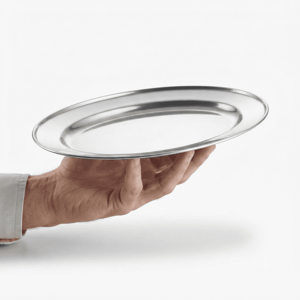 Stainless Steel Mix Sizes Heavy Quality Mirror Polish Oval Tray / Serving Tray 9" inches to 20" inches view 2