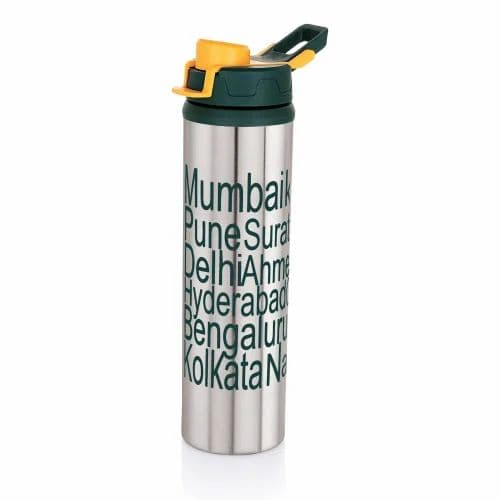1LTR Robot Design STEEL BOTTLE WITH PLASTIC CAP SIPPER under 99 Lot
