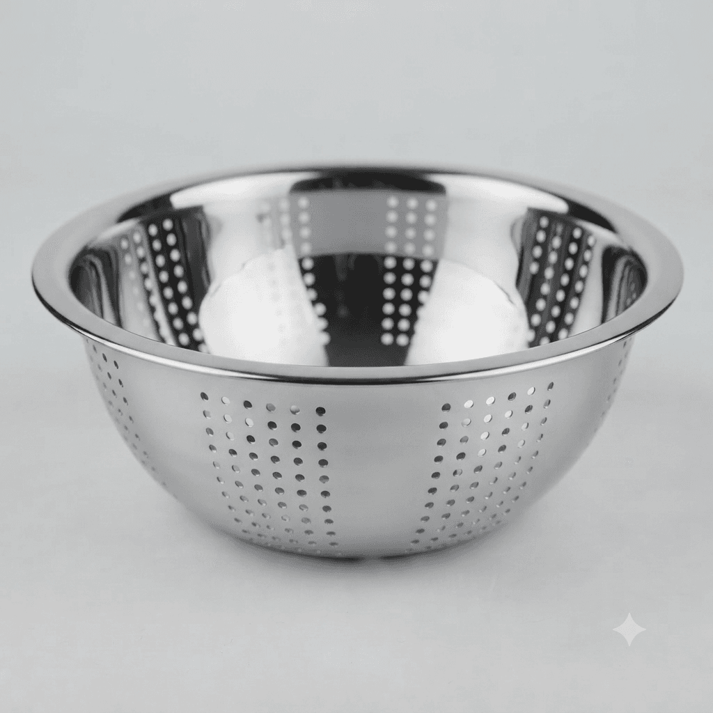 17" inches Light Weight 230gram Stainless Steel Stackable Colander / Chalna / Bowl Colander Full Mirror Polish under 99 Lot view 2