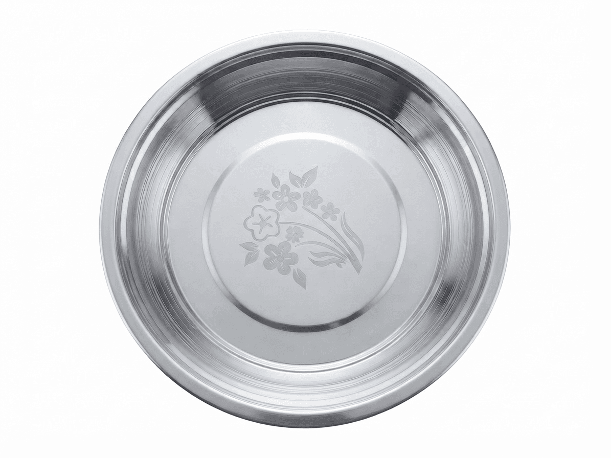 18" inches 230gram Light Weight Deep Parat / Paraat High Quality Mirror Polish+ Lazer & silver touch view 3
