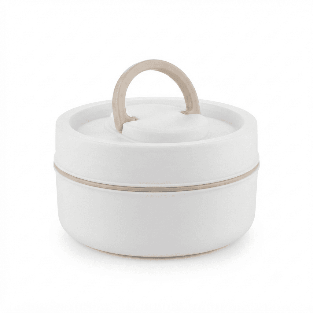 Inner Steel Outter Plastic High Quality Round Lunch Box 400ml