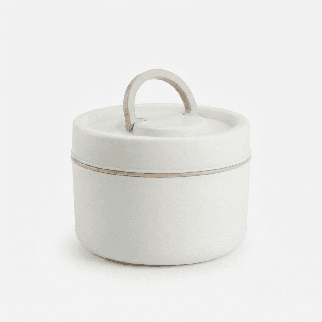 Inner Steel Outter Plastic High Quality Round Lunch Box 600ml