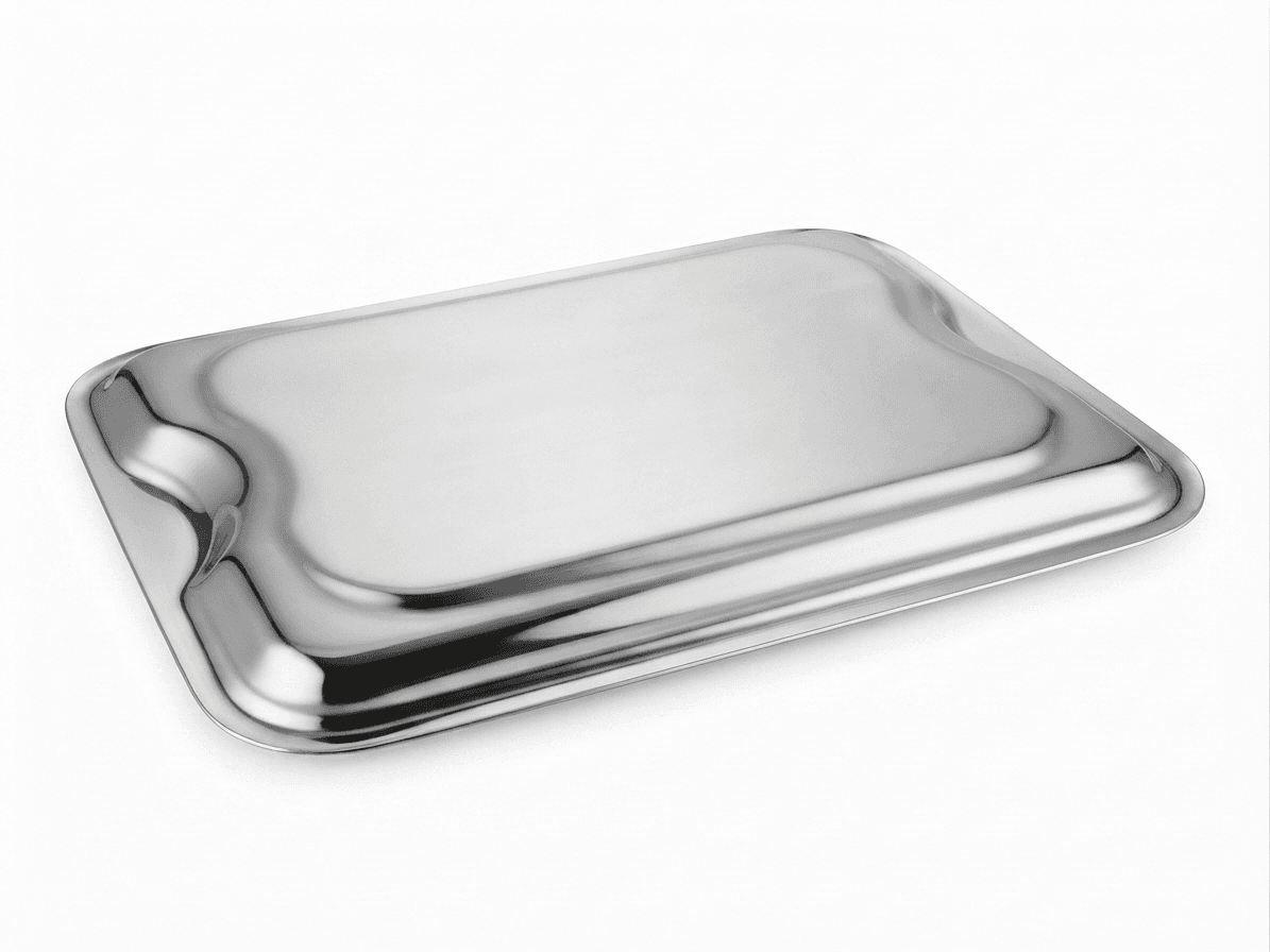 Dollar Tray / Serving Tray 16×11" inches 360gram Mirror Polish + Lazer view 3