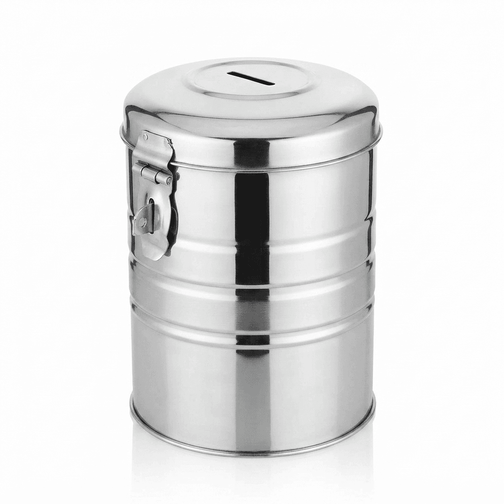 Stainless Steel Gullak / Money Bank / Piggy Bank 1500ml 230gram view 3